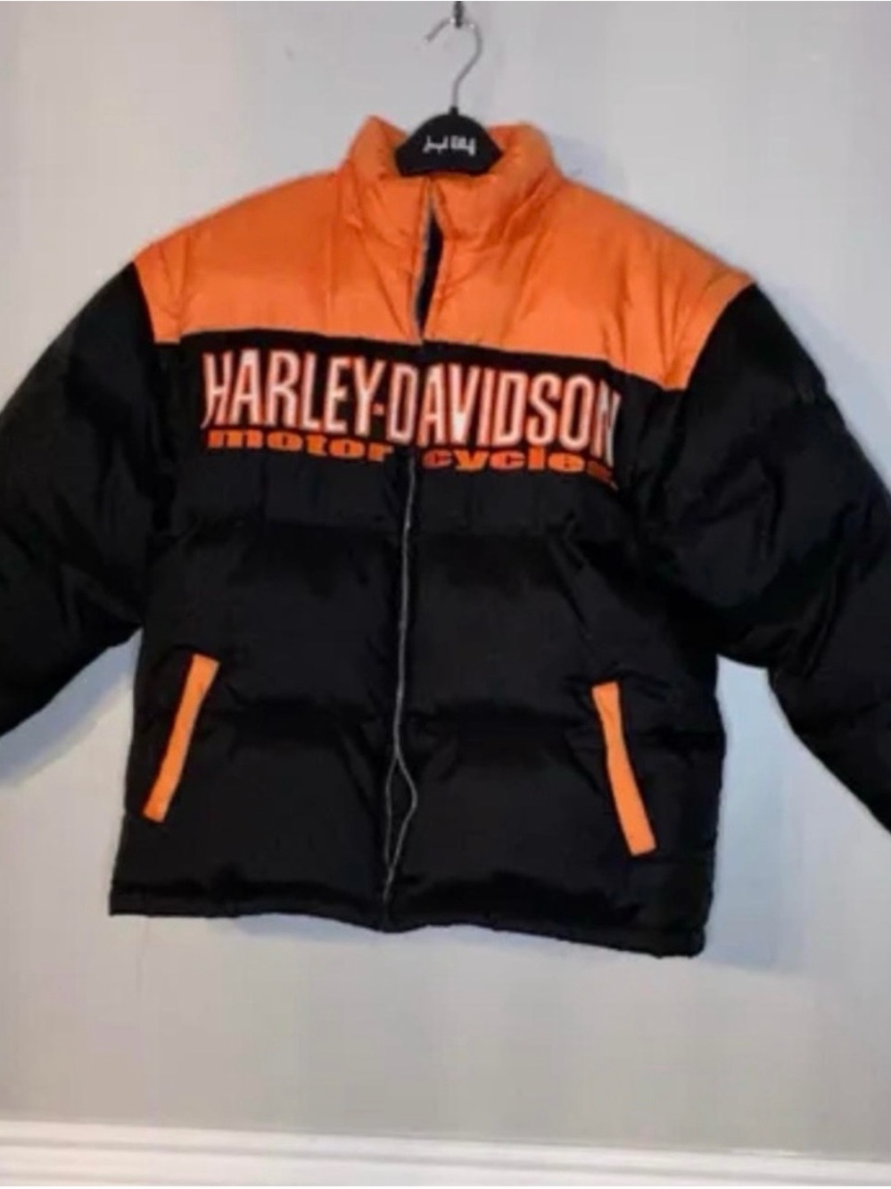Harley-Davidson Boys Black & Orange Puffer Jacket